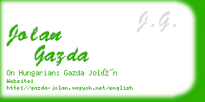 jolan gazda business card